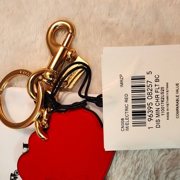 Coach Disney Minnie Mouse Red and Black Keychain with Coach mini dust bag. - Picture 3 of 3